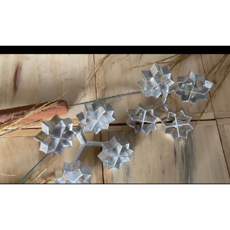 cetakan kue kembang goyang cabang 4/cetakan kue kembang goyang motif bungga dan bintang./cetakan kue