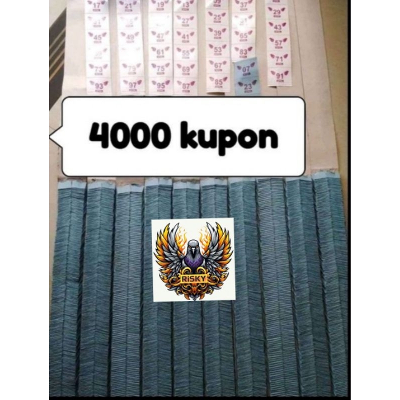 

kolase cabutan kosongan kertas Manila wayang isi 4000 kupon