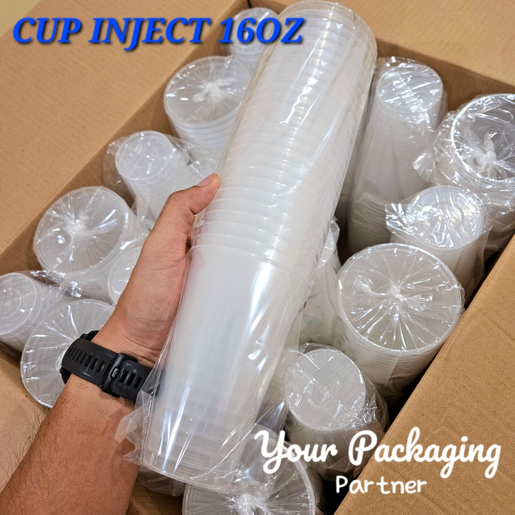 

Ukf5Pc6F4H (Kuliner.Kita) Thinwall Cup Gelas Injection Tebal 16Oz 500Ml Gelas Kopi Caffe Coffe