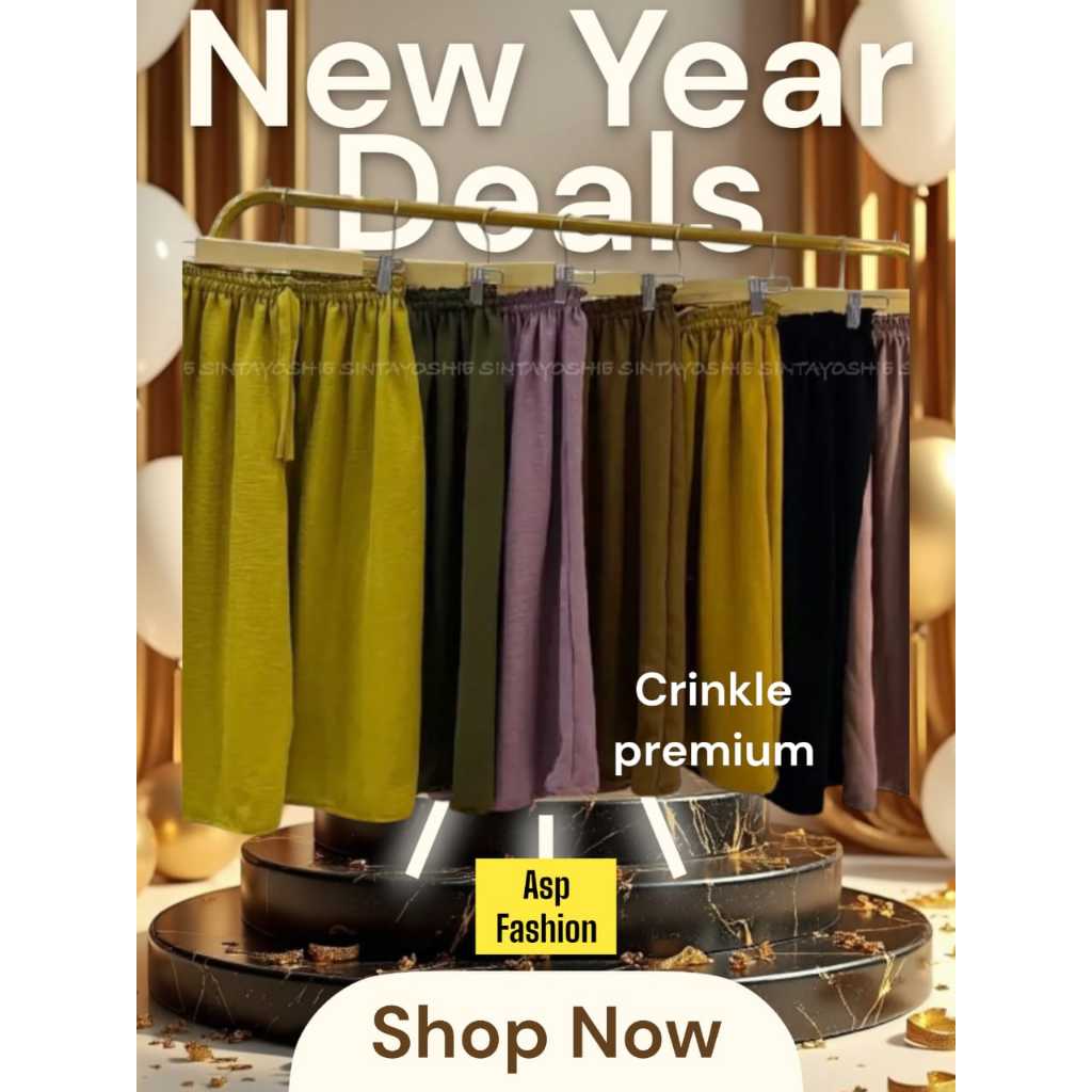 Celana Kulot Crinkle Premium 7/ 8 Bahan 100% Crinkle Premium