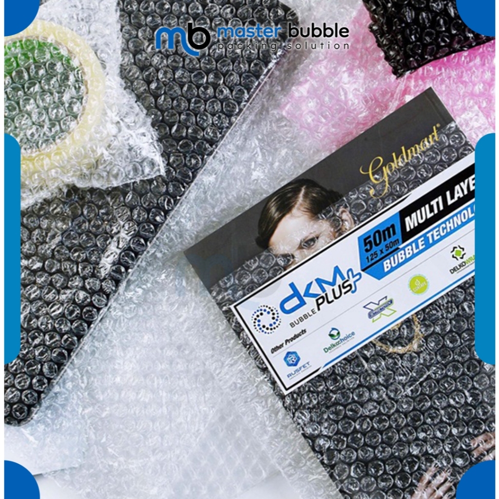 

IK6 Plastik Pembungkus Bubble Wrap DKM RUSFET 125cm x 50meter Putih Bening / Hitam Tebal Harga Murah