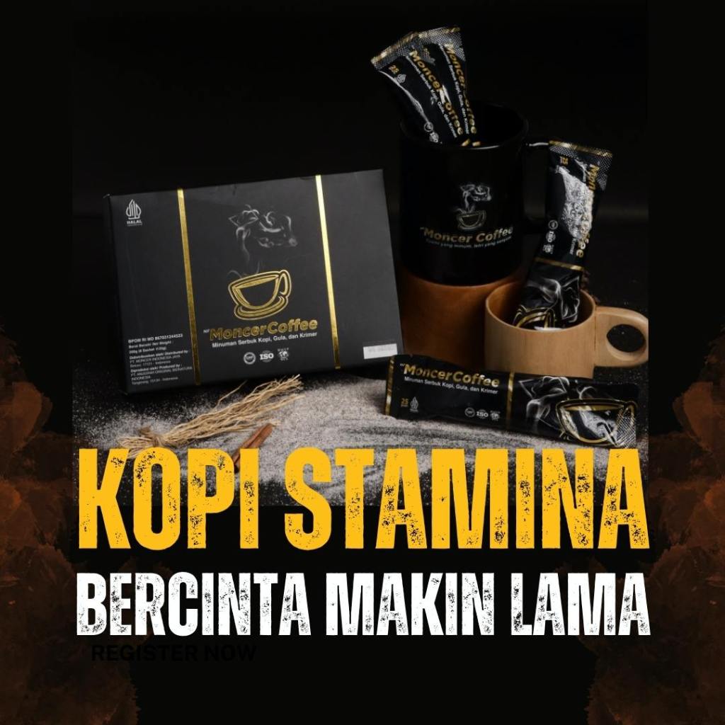 

Moccerr Coffee Original Kopi Stamina Pria Kuat Tahan Lama Alami Herbal BPOM Halal 1 Box Isi 8 Sachet