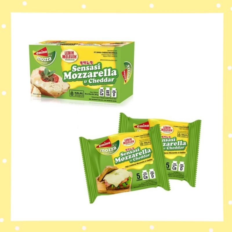 

Emina Cheese Mozzarella Slice isi 5, 10 dan Blok