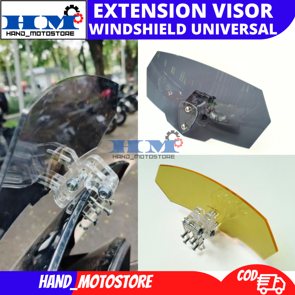 EXTENSION VISOR WINDSHIELD ADV CB150X NMAX PCX VIXION BYSON CB150R VERZA UNIVERSAL CAPITAN BAHAN AKR