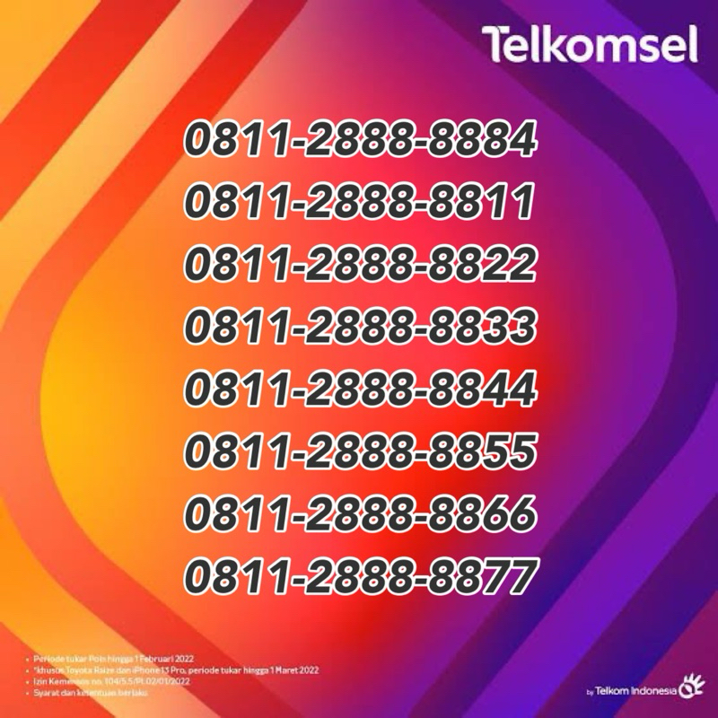 COUPLE NOMOR CANTIK KARTU HALO TELKOMSEL FREE 50gb