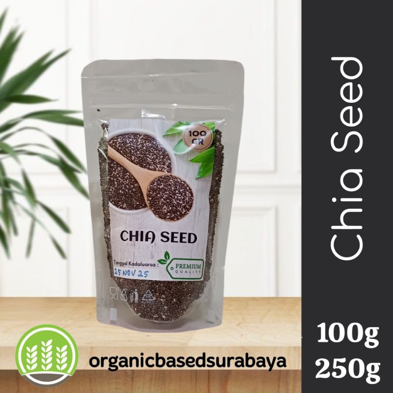 

Chia Seeds superfood, cocok untuk diet, non GMO, SahabatVegan, Kemasan 100gr dan 250gr