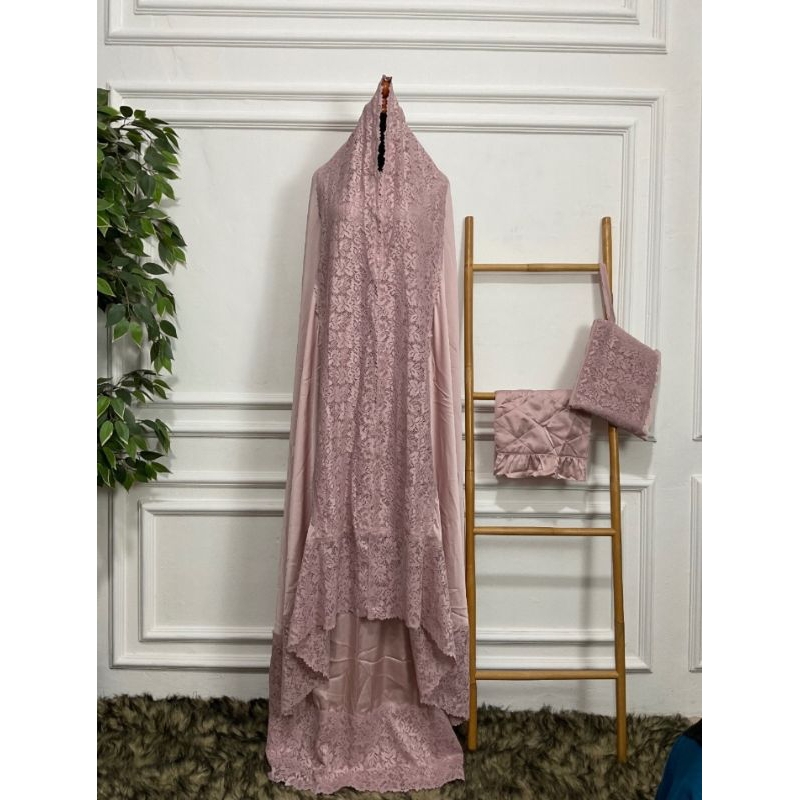 Mukena Armani Silk Renda dewasa