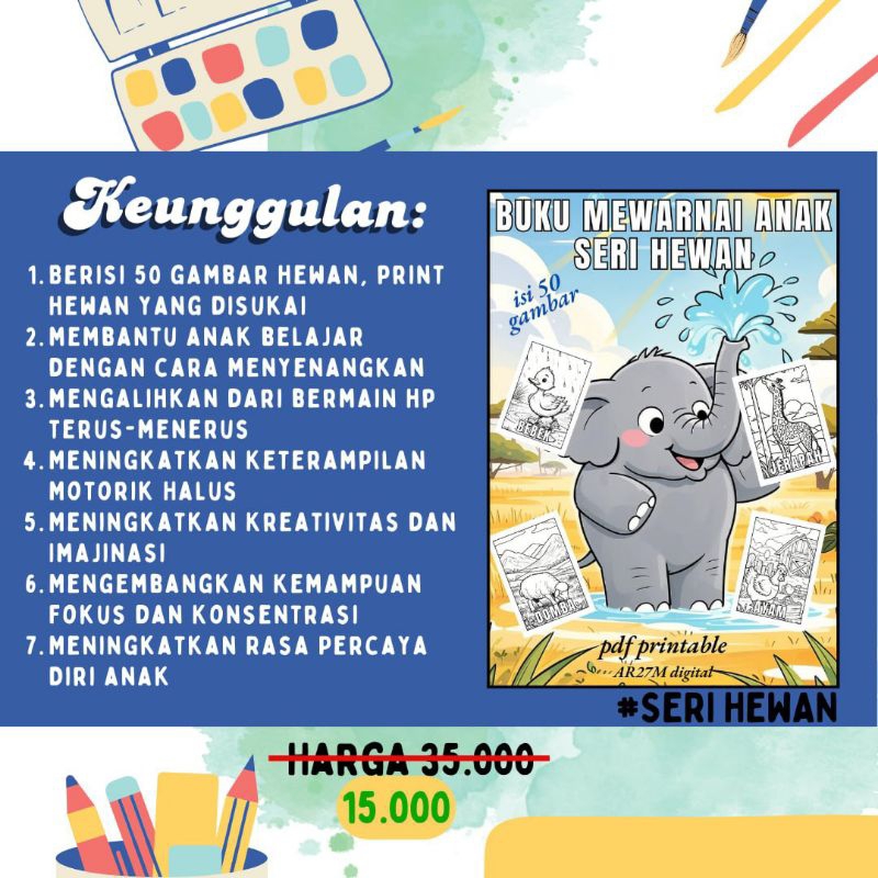 Lembar Mewarnai Anak Pdf Printable
