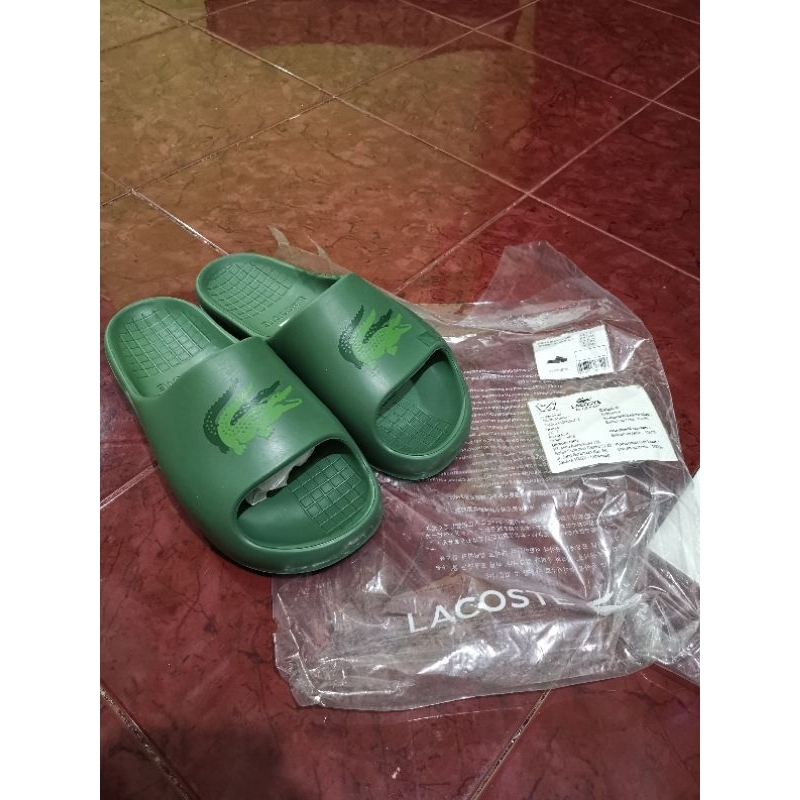 Sandal Pria Lacoste Original 100% Size 40.5 Kondisi New BNWT