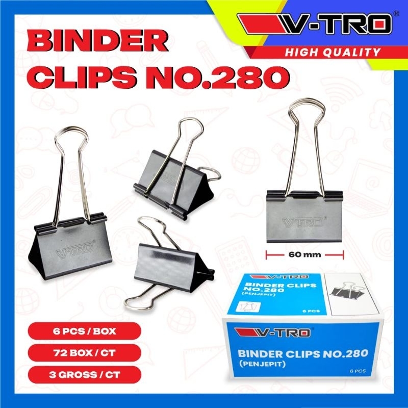 

binder clip ukuran jumbo 280 60 mm / binder clip paling besar 280