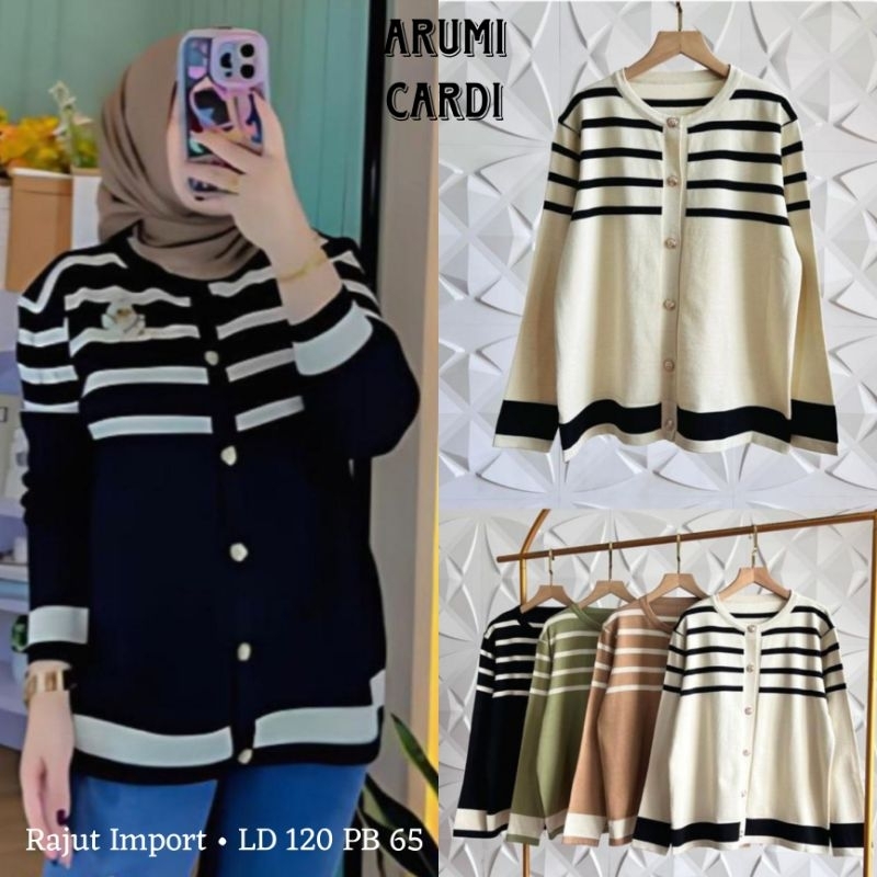 ARUMI FORSA CARDI • CARDIGAN RAJUT • GUCCA CARDY • GEMBU NEKO OVERSIZE ORI ZAHARA/SWEATER RAJUT/JUMB