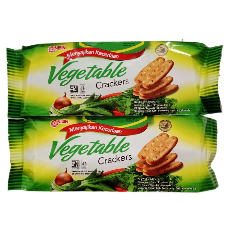 

Nissin Vegetable Crackers Krekers rasa Sayuran