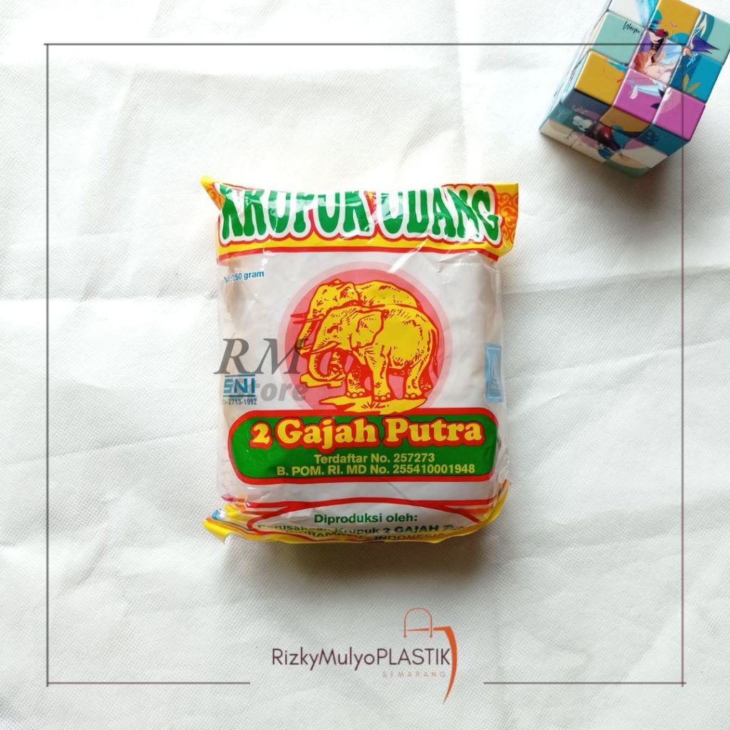 

Krupuk Udang cap 2 Gajah Putra / Kerupuk Hajatan 250gr