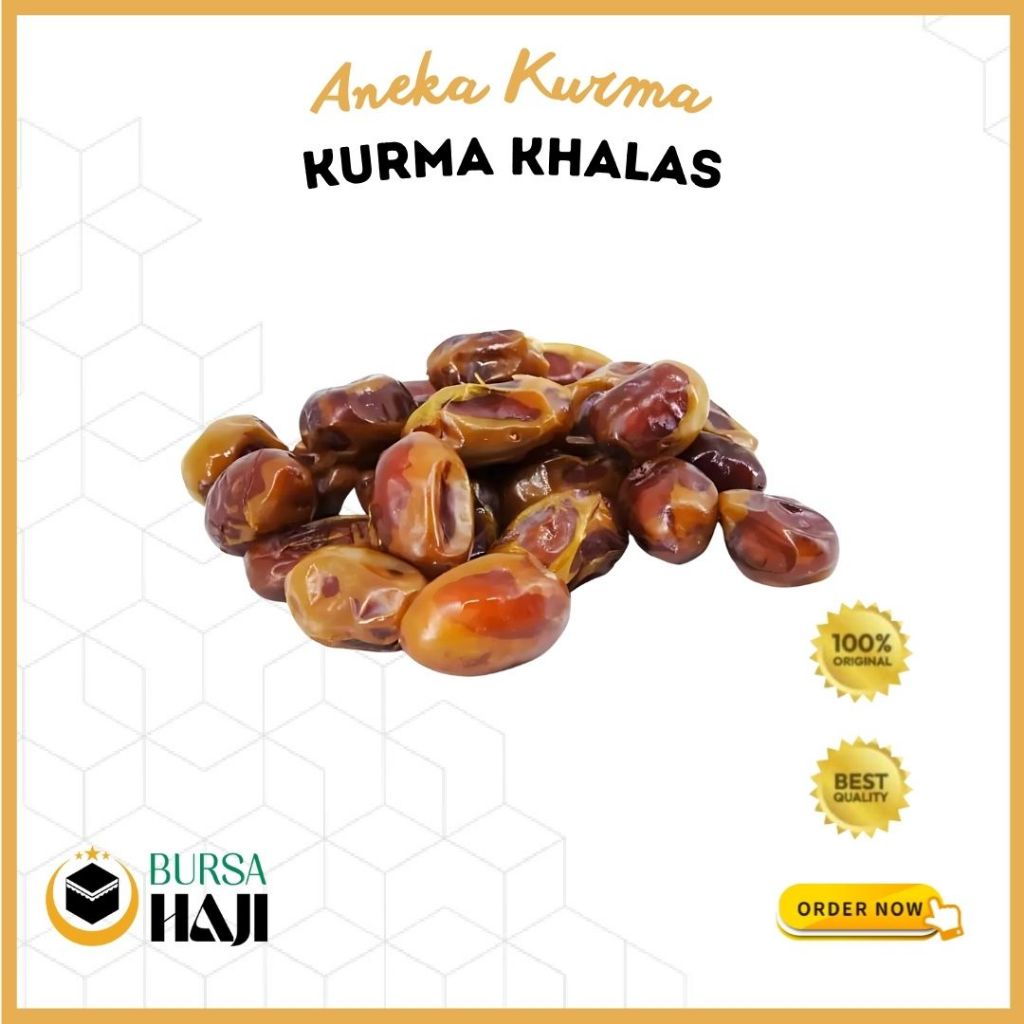 

Kurma Korma Khalas 500 Gram Original Segar dan Berkualitas Oleh Oleh Haji dan Umroh