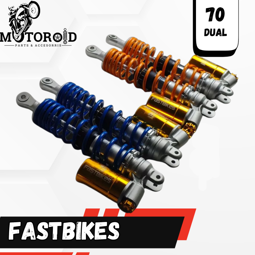 Shockbreaker FastBikes 70 Double Full CNC Tabung Bawah Universal Motor Bebek Vario Aerox 310 330 MM