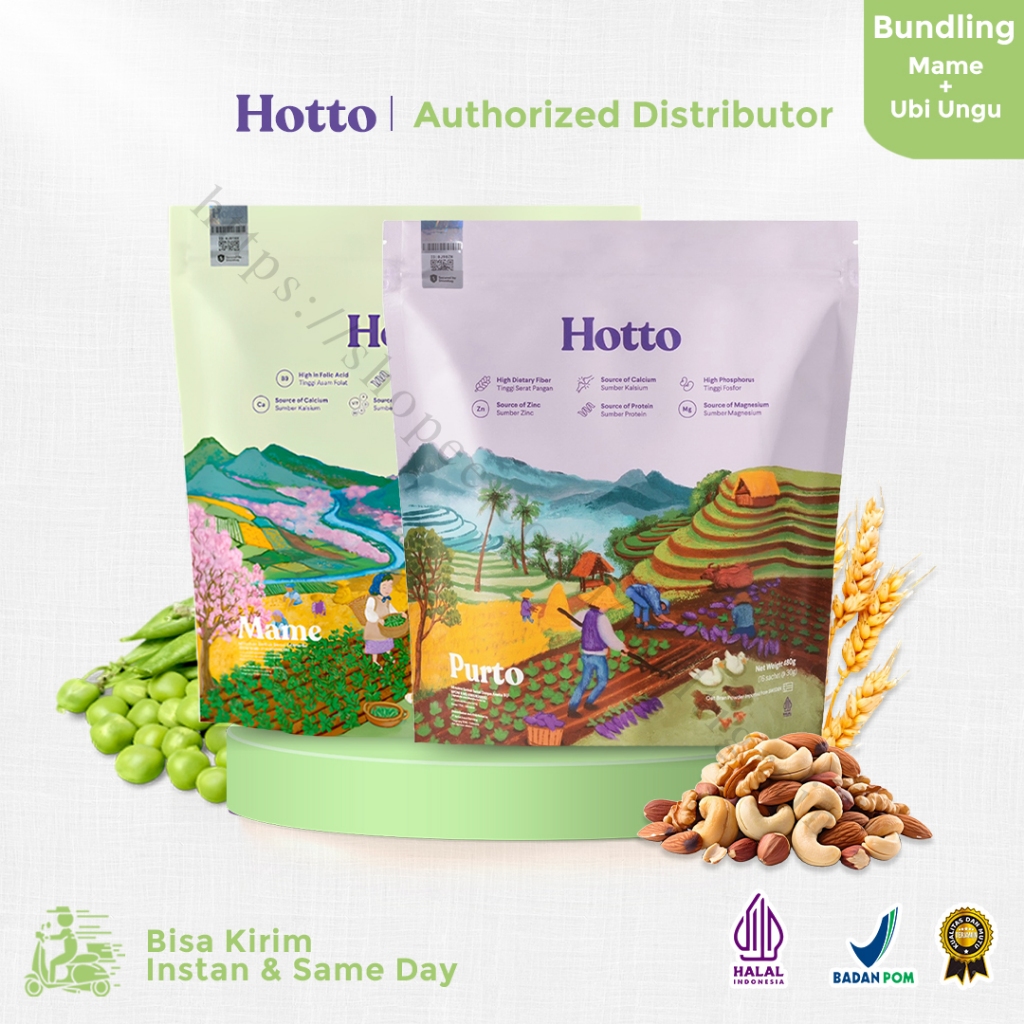 

Hotto Purto Multigrain 2 Pouch Isi 32 Sachet