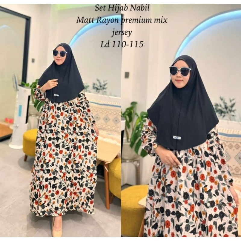 GAMIS TWILL BUNGAN HITAM NAVY LD115CM