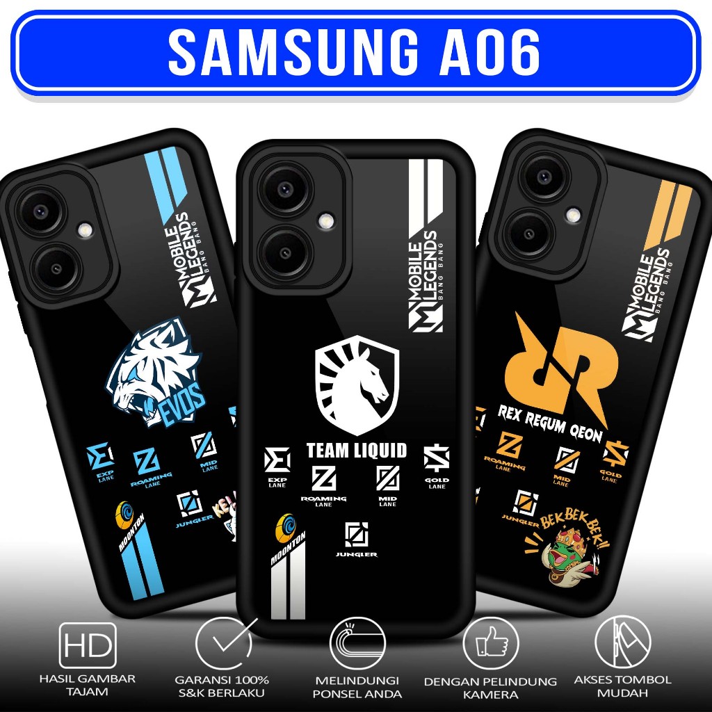 Case SAMSUNG A06 SquadCase Motif [ MLBB ] Casing Terbaru Softcase Hardcase glossy kaca Bisa COD