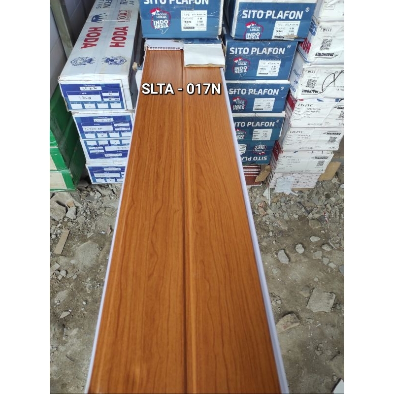 Plafon PVC Doff Serat Kayu Coklat SLTA 017N