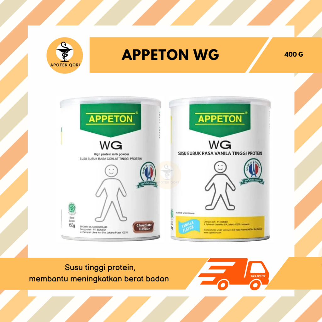 

APPETON WEIGHT GAIN ADULT KALENG 450 G VANILA COKLAT/MENAMBAH BERAT BADAN