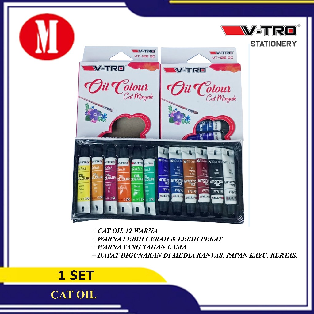 

Cat Minyak V-TRO 12 Warna.