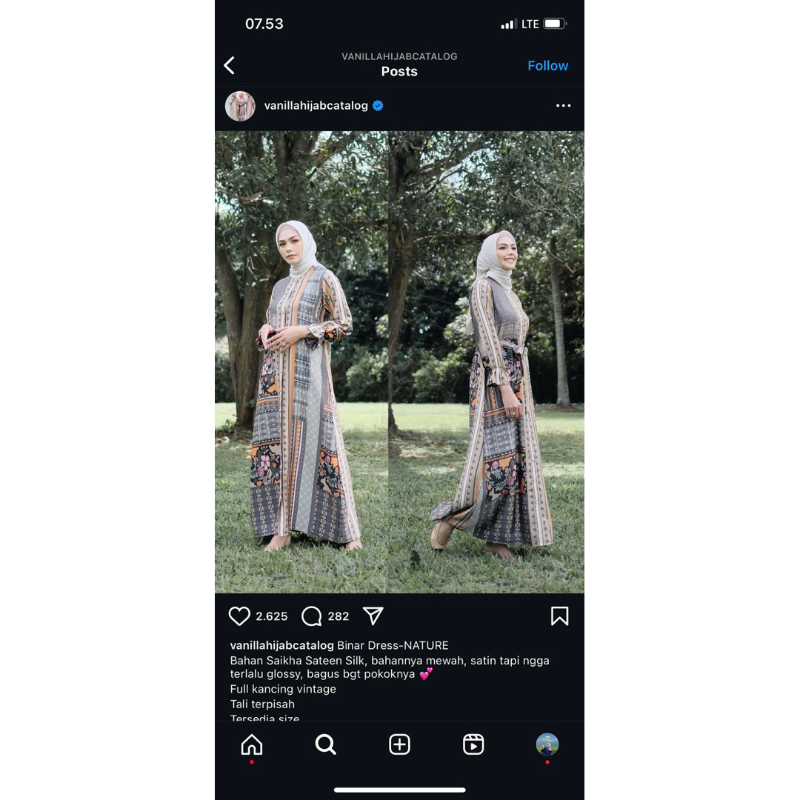 Vanilla Hijab Binar Dress PL