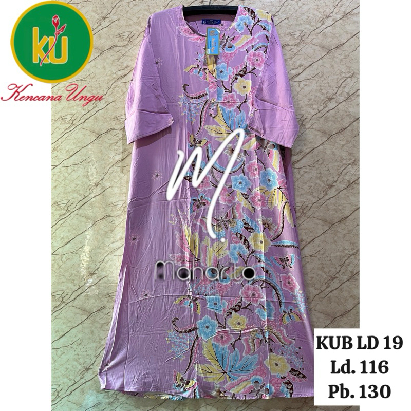 KUB LD 19 | LD 116-120 PB 130 | LONGDRESS KENCANA UNGU LABEL BIRU