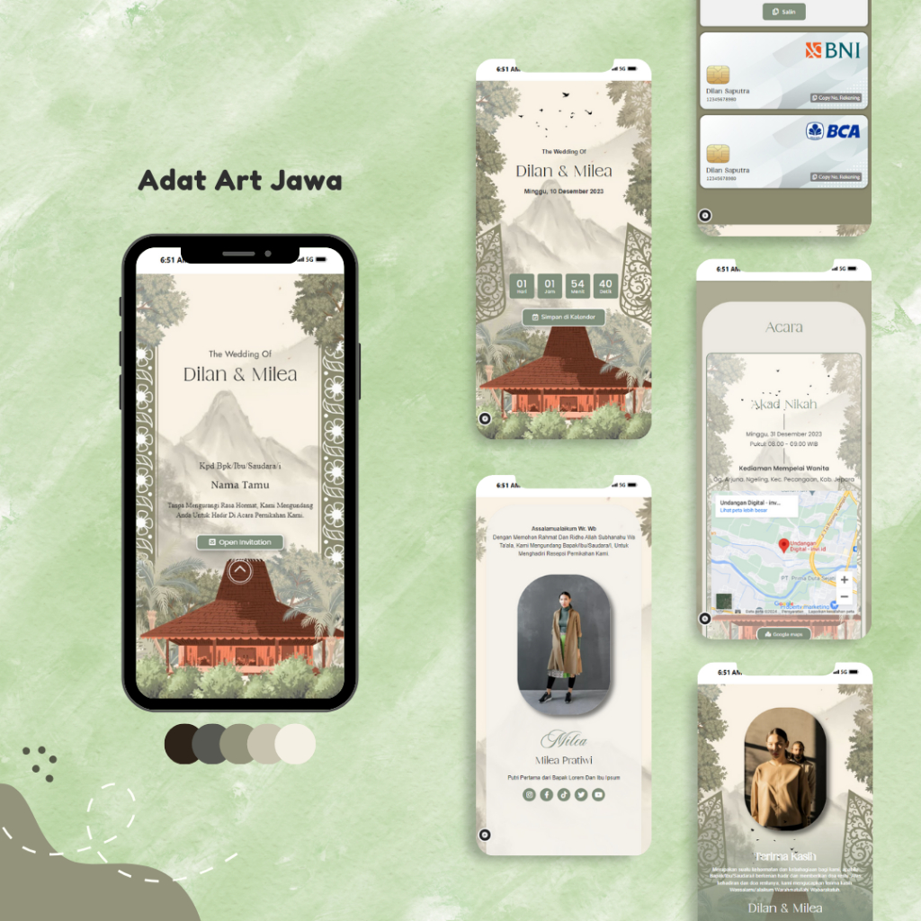 Undangan Digital Website Pernikahan Premium | Adat Art Jawa