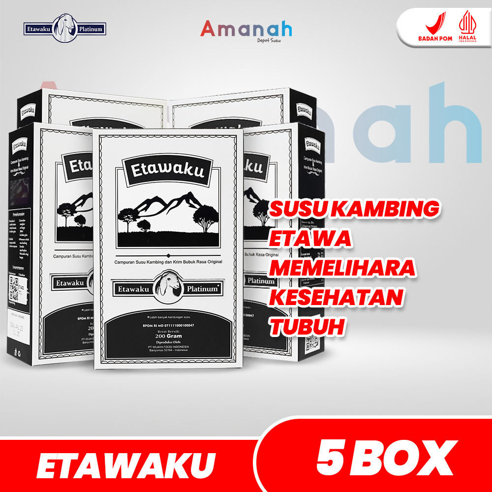 

Etawaku Platinum Susu Kambing Etawa Original- Susu Kesehatan, Sendi dan Pernafasan Paket 5 Box