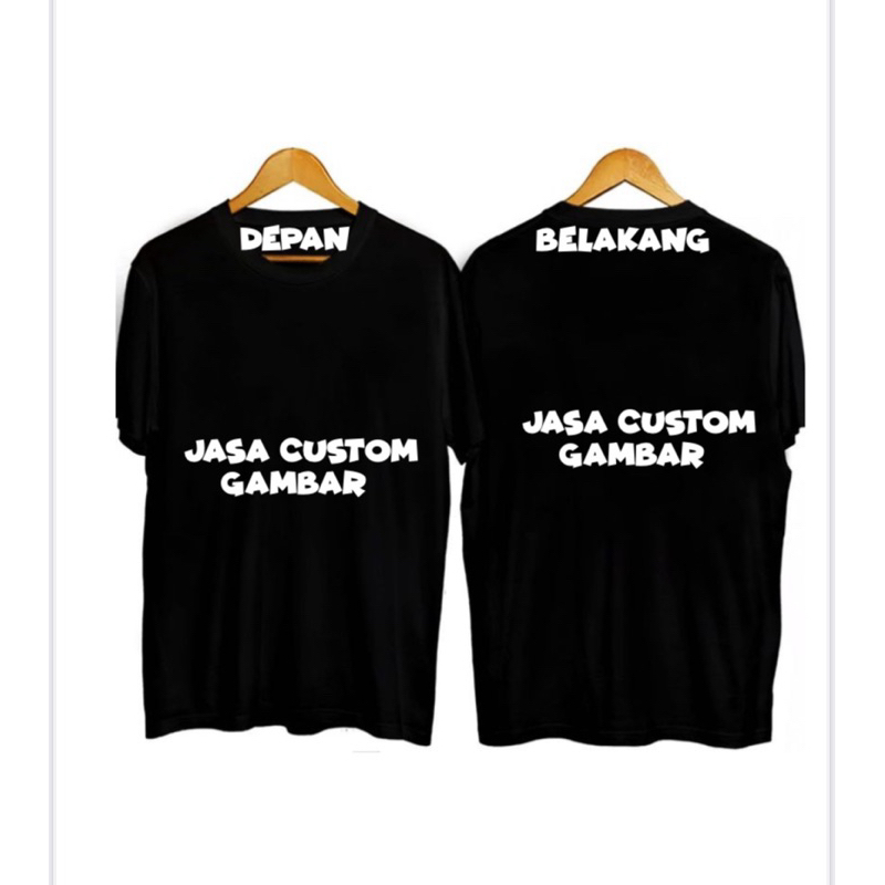 Jasa Custom Sablon Kaos 1 Hari Jadi Bahan Cotton 24s Sablon Digital Printing