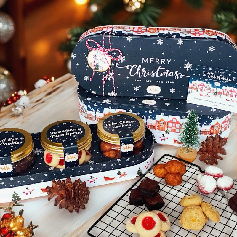 

Snow Hampers Set/ Christmas Hampers Cookies/ Hampers Natal / Kue Natal / Mon kitchen