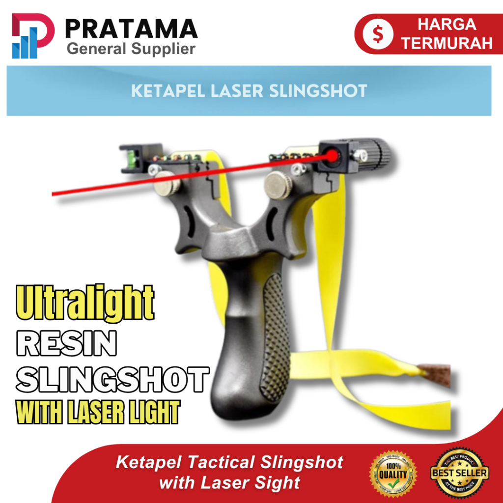 Ketapel Laser Slingshot - Ketapel Tactical Hunting Resin Slingshot with Laser