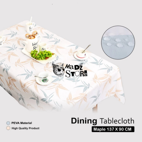Dekorasi Kain Taplak Alas Tatakan Penutup Pelindung Meja Makan Motif Estetik Taplak Meja Tahan Air W