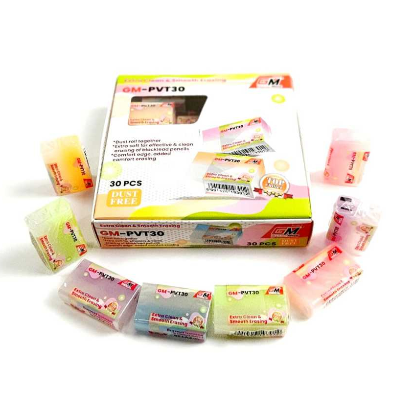 

Harga Grosir (1kotak/30pcs ) Penghapus Eraser Sedang 3X2X1cm