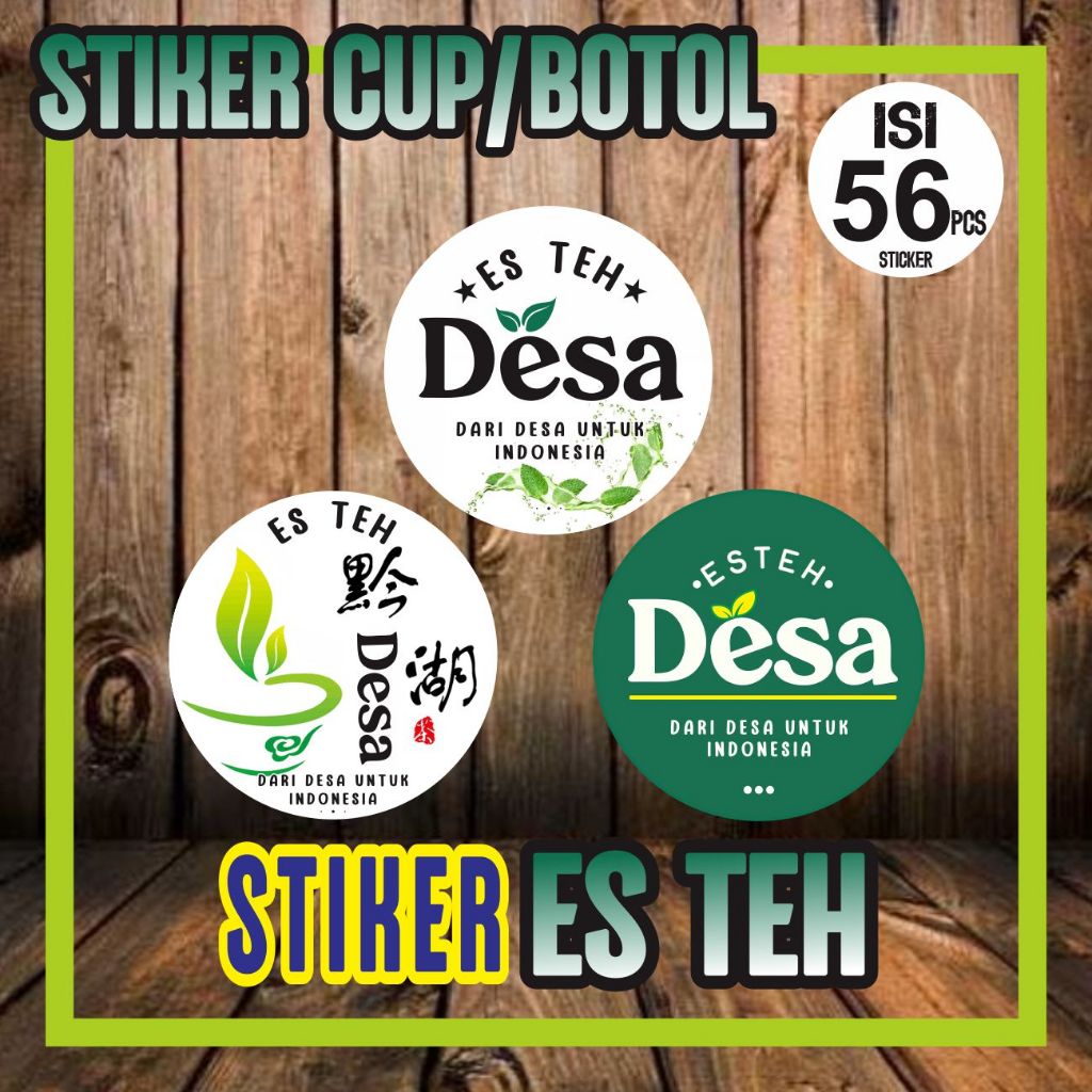 

Stiker Es Teh Desa Sticker Custom | Sticker Es Teh Desa | Cetak Stiker Es Teh | Stiker Cup Label
