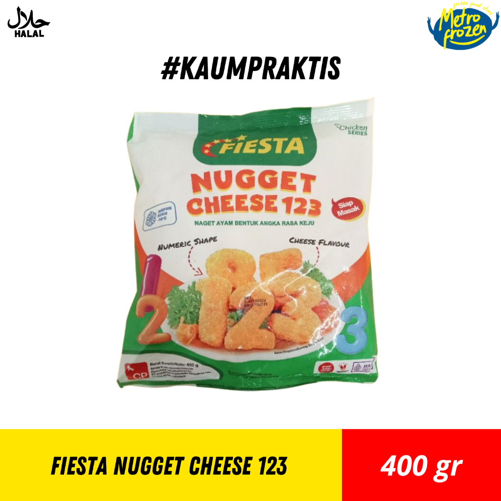 

Fiesta Nugget Cheese 123 400gr //naget keju angka //nugget cheese inatan Banjarmasin