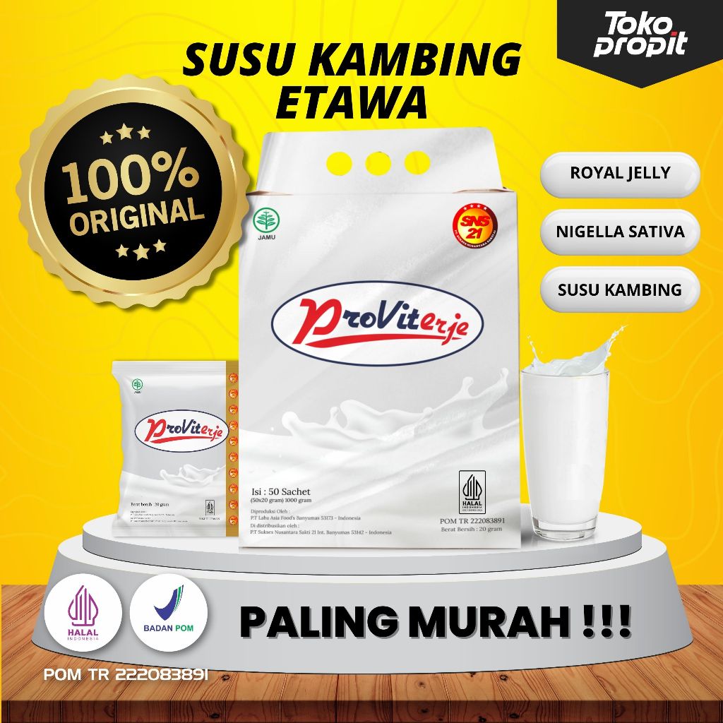 

Susu Kambing Etawa Proviterje 100% Original isi 25 Sachet