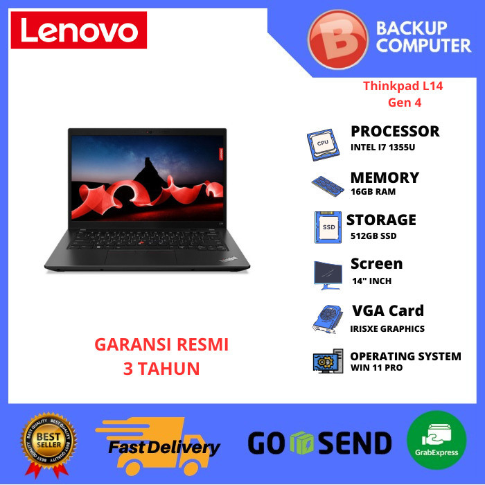LAPTOP LENOVO THINKPAD L14 Gen 4 21H1006AID I7-1335U 16GB RAM