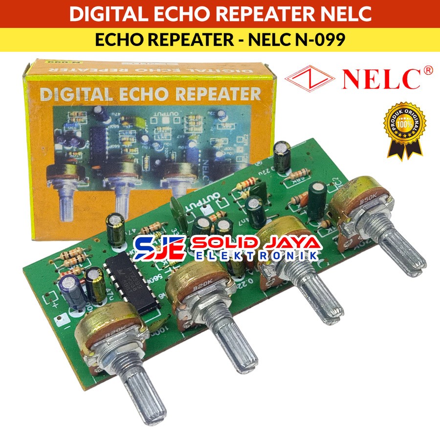 DIGITAL ECHO REPEATER NELC N-099 KARAOKE MIC MIK REPEAT ECHO 4 POTENSIO RANGKAIAN KIT ECHO DIGITAL P