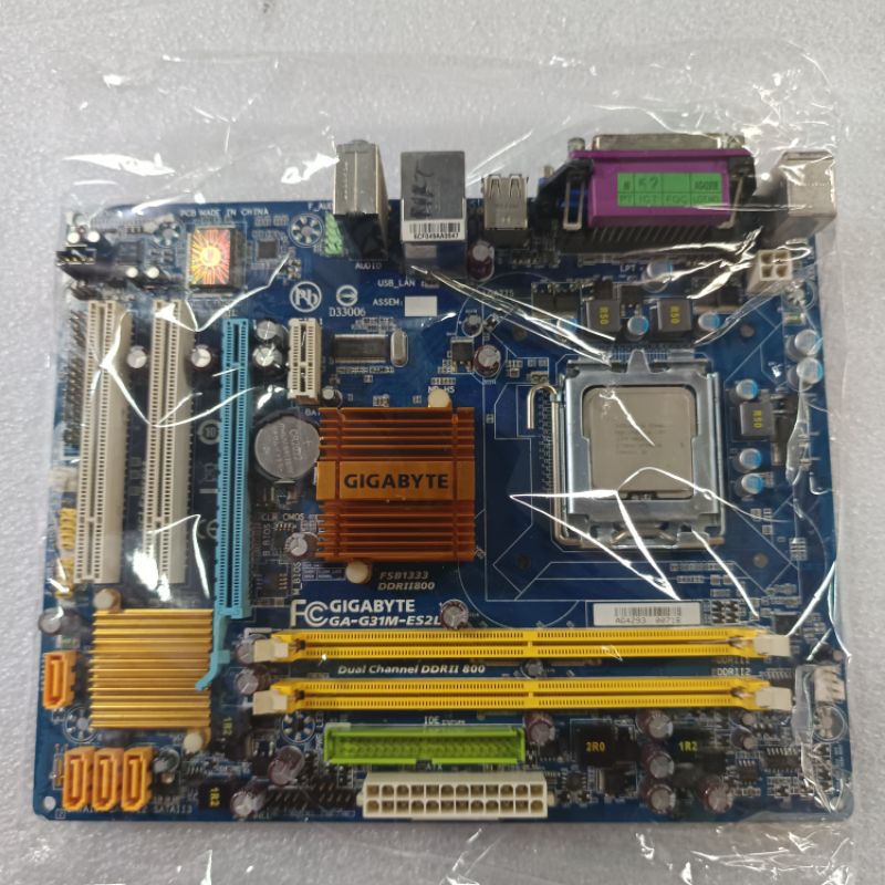 mainboard motherboard Gigabyte ga-g31m-es2l socket lga 775 chipset intel g31 slot ram ddr2 support d