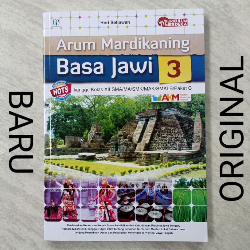Buku Arum Mardikaning Basa Jawi Bahasa Jawa Kelas 12 XII 3 III SMA MA MAK SMK SMALB Paket C Penerbit
