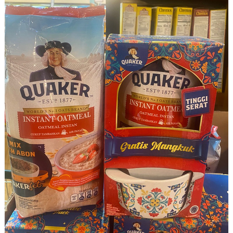 

Quaker Oat 800 gram berhadiah Mangkok cantik