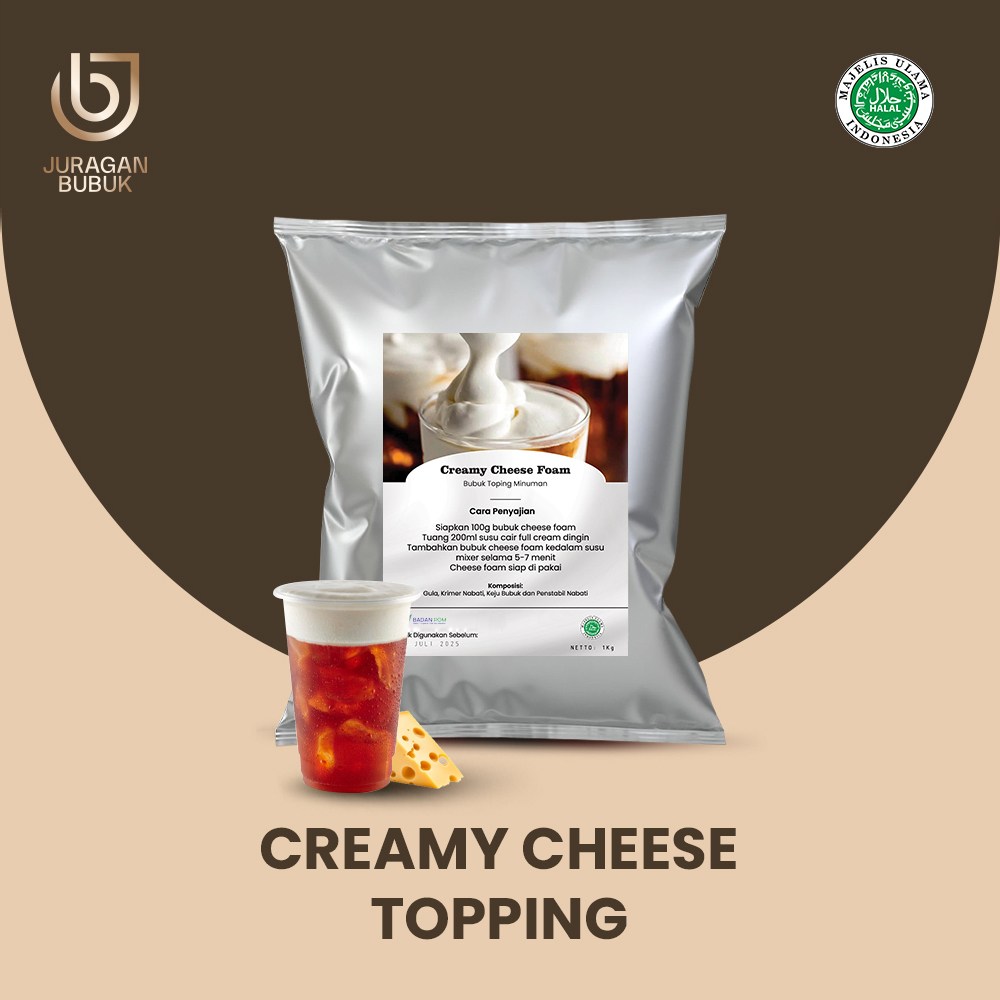 

Cream Cheese Foam Powder 500g Repack Topping Minuman