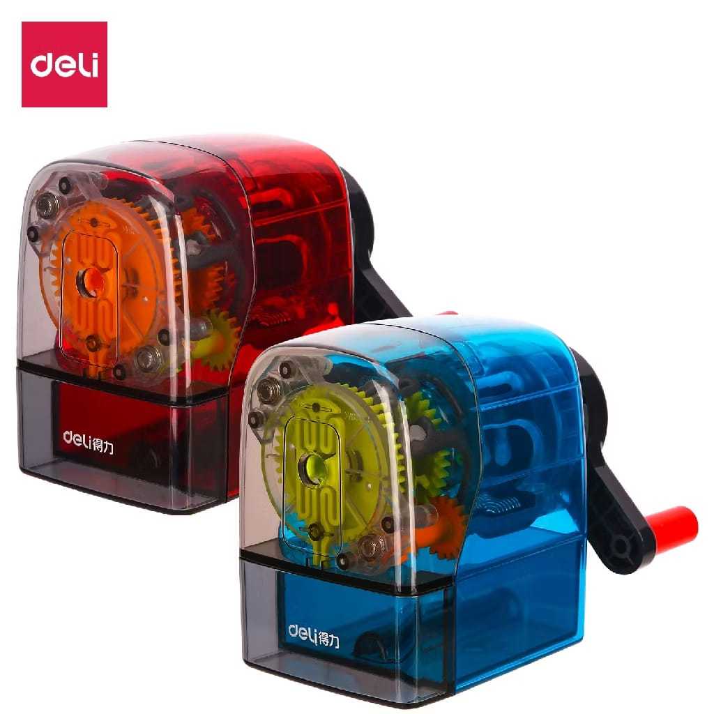

DELI - ER10800 Rautan Putar Pensil Transparan φ8mm Pisau ekstra tajam 2 warna