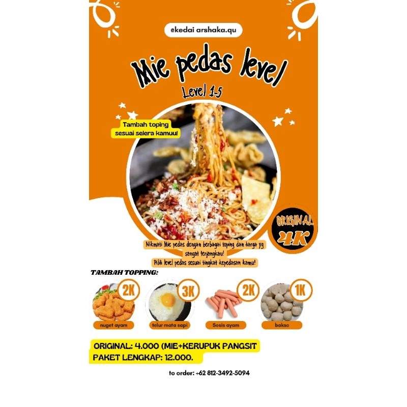 mie level pedas termurah