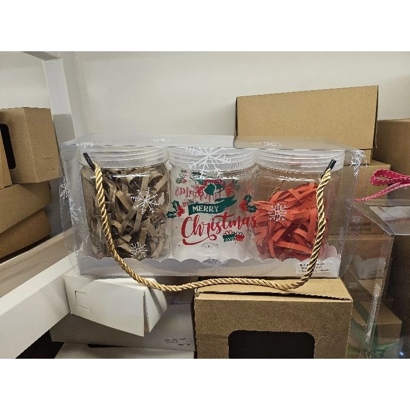 

2pcs Box Mika Hampers Natal Christmas 18.5x9.5x13.5 / 27x9.5x13.5cm