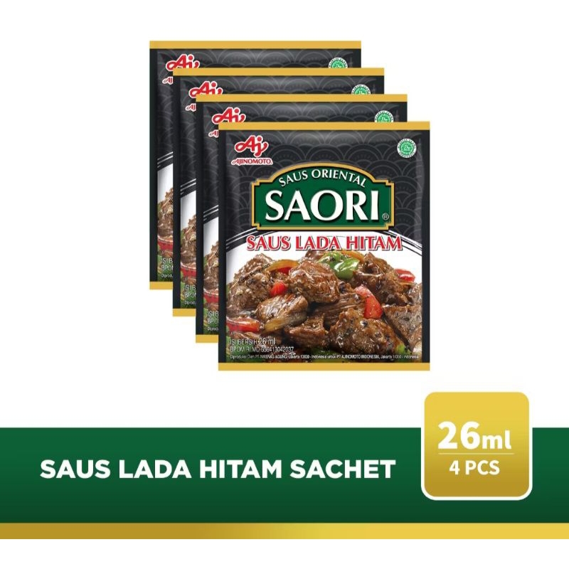 

SAORI SAOS LADA HITAM 4 PCS @26ML