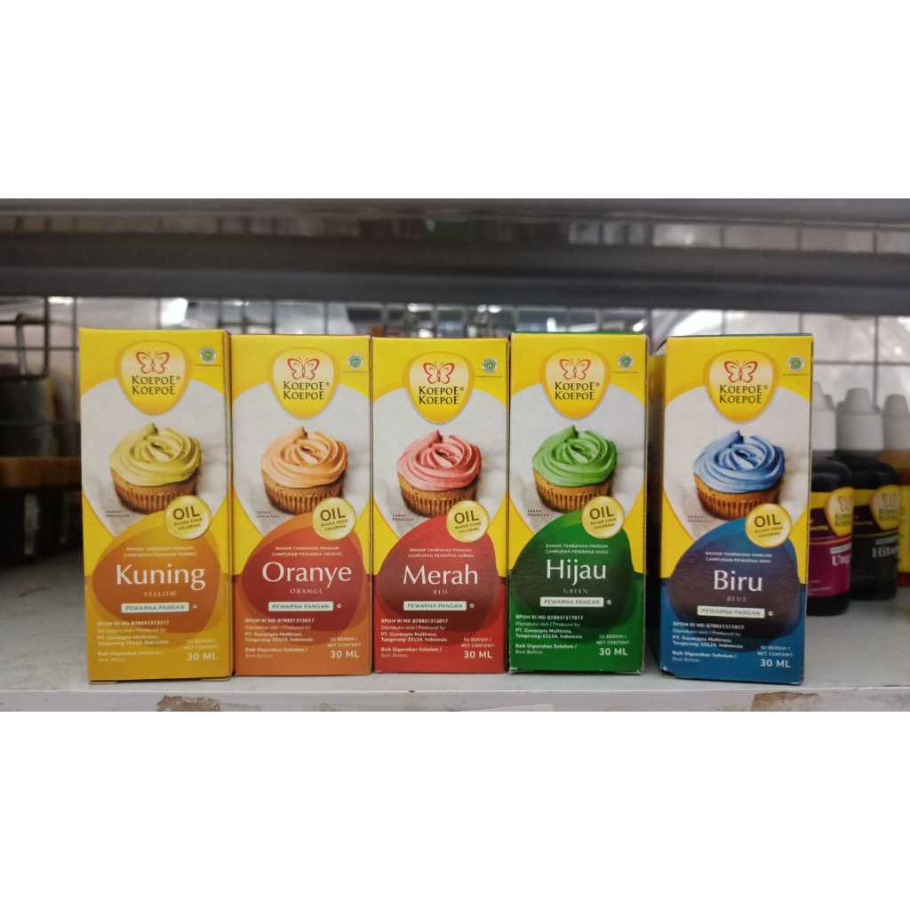 

Pewarna OIL koepoe Koepoe 30ml / Pewarna makanan