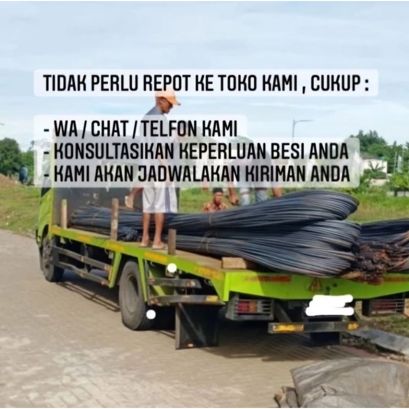 (ORDER BY PHONE) besi 10 mm full / besi beton 8 mm / besi batangan / besi beton 12 mm / besi beton 6