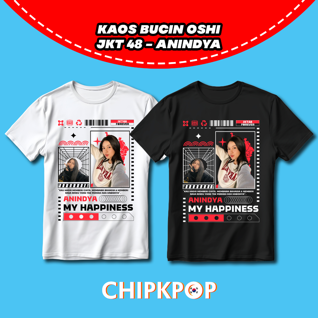 KAOS OSHI ANINDYA JKT 48 FANMADE BISA COD I KAOS JKT 48 OSHI ANINDYA I ANINDYA JKT 48 KAOS HITAM DAN